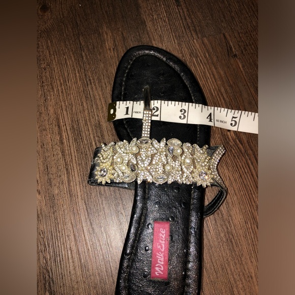 Black Fancy Sandals with Stones (please see photos for sizing) - Picture 4 of 7